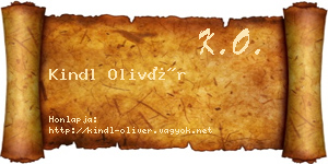 Kindl Olivér névjegykártya