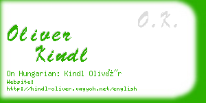 oliver kindl business card